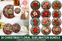 26 Christmas Floral Sublimation Bundle - Christmas PNG Product Image 1