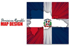 Dominican Republic National Day Map Design Product Image 1
