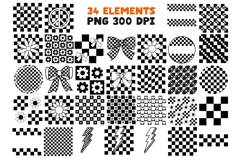 Retro Clipart Bundle Groovy PNG Elements Hippie Boho Product Image 4