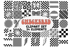 Retro Clipart Bundle Groovy PNG Elements Hippie Boho Product Image 2