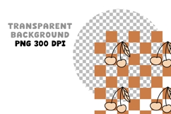 Retro Checkered Clipart PNG Taupe Muted Colors Product Image 6
