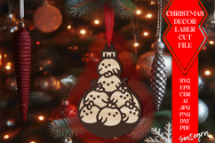 Chicken Christmas Balls SVG Laser Cut Files v4 Product Image 1