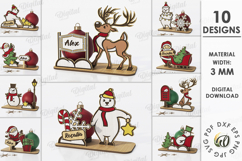Christmas Ball Holders Bundle Lasercut. Christmas Decor SVG Product Image 1