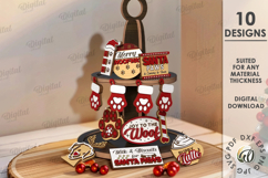 Christmas Dog Tiered Tray Decor Laser Cut. Christmas SVG Product Image 1