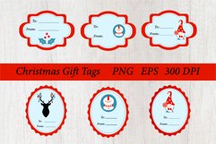 Christmas Gift Tags PNG. Sublimation Gift Tags PNG. Bag tag Product Image 1