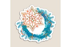 Christmas Sublimation Round Frame/Brilliant Clipart Product Image 3