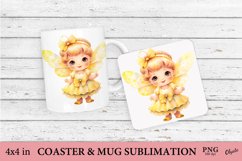 Mug and Coaster Sublimation PNG. Fairy PNG Product Image 1