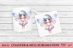 Mug Sublimation. Coaster Sublimation. Fairy Doll PNG Product Image 1