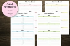 Colorful Monthly Goals Planner Product Image 1