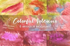 Nice Watercolor Background for Sublimation: Colorful Volcano Product Image 1