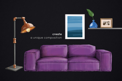 Interior set loft style. Living room creation kit. Product Image 6