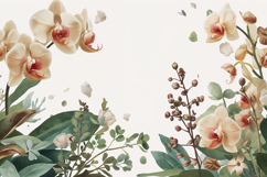 Creamy Orchid Floral Background Wallpaper Product Image 1