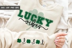 Lucky Vibes, St. Patrick&#039;s Day Sleeve SVG Design Product Image 1