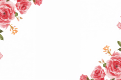 Watercolor Romantic Red Rose Background Wallpaper Product Image 1