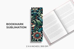 Floral Bookmark Sublimation Product Image 1