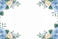 Watercolor Blue Floral Background Product Image 1