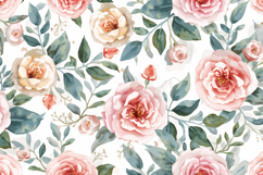 Watercolor Pink Floral Background Product Image 1