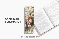 Vintage Floral Bookmark Sublimation Product Image 1