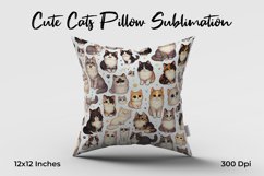 Cute Cats Pillow Sublimation Product Image 1