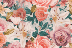 Watercolor Floral Background Wallpaper Product Image 1