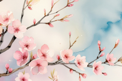 Watercolor Floral Background Wallpaper Product Image 1