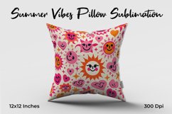 Summer Vibes Pillow Sublimation Product Image 1