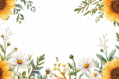 Watercolor Sunflower Background Product Image 1