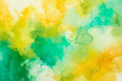 Yellow Green Watercolor Background Wallpaper Product Image 1