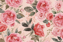 Red And Pink Watercolor Floral Background Wallpaper Product Image 1