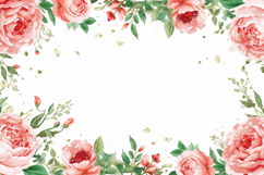 Watercolor Pink Rose Background Product Image 1