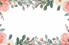 Watercolor Pink Rose Background Product Image 1
