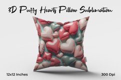 3D Puffy Hearts Pillow Sublimation Product Image 1