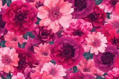 Watercolor Red And Pink Floral Background Wallpaper Product Image 1