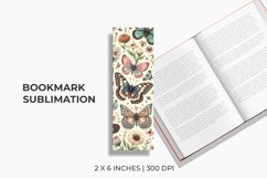 3D Butterflies And Floral Bookmark Sublimation Product Image 1