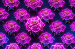 Neon Floral Background Wallpaper Product Image 1