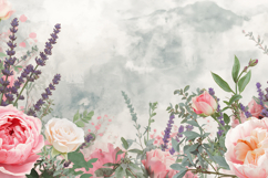 Soft Watercolor Floral Background Product Image 1