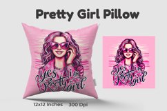 Pretty Girl Pillow Product Image 1