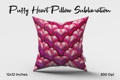 Puffy Heart Pillow Sublimation Product Image 1
