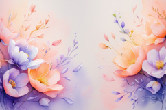 Watercolor Floral Background Wallpaper Product Image 1