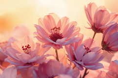 Pink Flowers Background Wallpaper Product Image 1