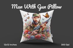 Fisherman With Flowers Pillow Sublimation Product Image 1