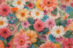 Vibrant Floral Background Wallpaper Product Image 1