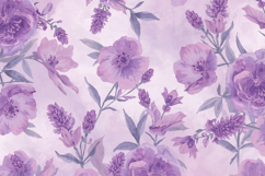 Purple Watercolor Floral Background Wallpaper Product Image 1