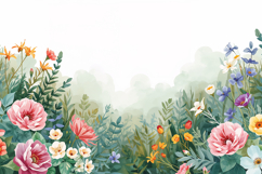 Colorful Watercolor Floral Background Product Image 1