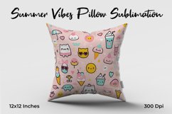 Summer Vibes Pillow Sublimation Product Image 1