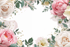 Pink And White Watercolor Floral Background Product Image 1