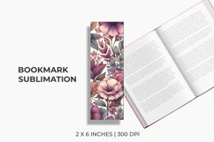 Floral Bookmark Sublimation Product Image 1
