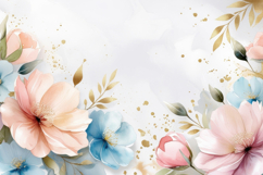 Watercolor Floral Background Wallpaper Product Image 1