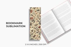 Vintage Floral Bookmark Sublimation Product Image 1