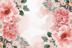 Pink Watercolor Floral Background Product Image 1